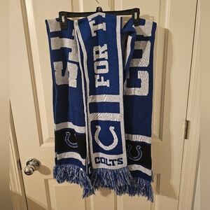 3 Indianapolis Colts NFL Winter Scarf  Unisex One Size Blue & White